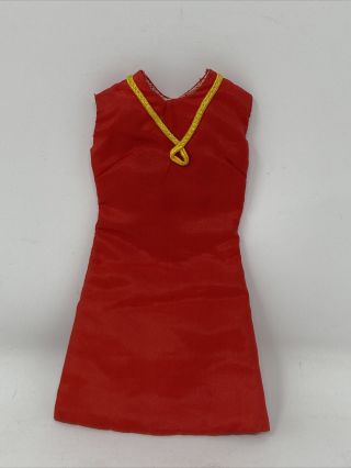 Vintage Barbie Clone Clothes Tagged Tina Oleg Cassini Doll Red Dress