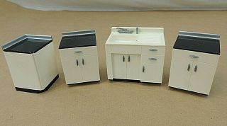 Vintage Dollhouse Kitchen Set,  Youngstown Kitchens By Mullins
