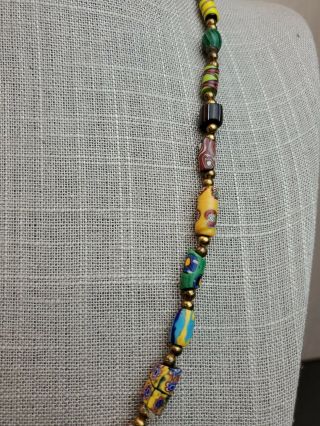 Antique African Venetian Trade Bead Necklace 45 Beads 26 
