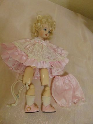 Vintage Bisque Doll In Dress 12 Inch