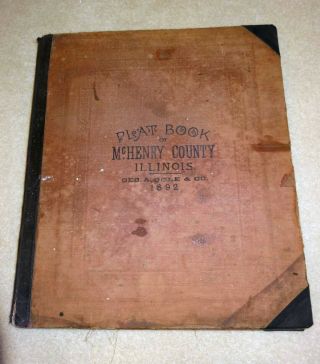 Mchenry County Illinois 1892 Map Platt Book 1892