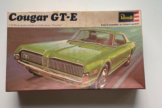 Vintage 1968 Revell Mercury Cougar Gt - E Model Car Kit Usa 1/32 Scale Snap Kit