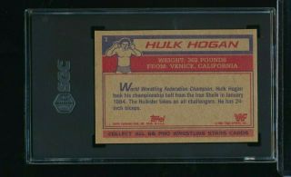 1985 Topps WWF Wrestling card Hulk Hogan 1 SGC 8 crisp strong eye appeal swsw6 2