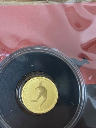 (5) 2015/16/17/18/19 $2 Miniature Australian Kangaroo Roo 0.  5g Gold Coin on Card 4