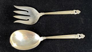 Royal Danish By International Sterling Silver - Large Serving Fork And Spoon