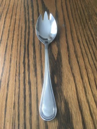 Towle Beaded Antique Stainless Pierced Serving Spoon - 18/8,  Made In Germany
