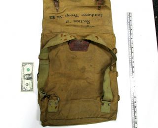1937 NJ Washington DC National Jamboree Region 8 Backpack handpainted,  Boy Scout 3