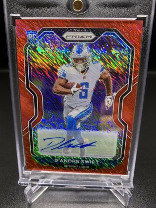 2020 Panini Prizm D’andre Swift Rc Auto Red Shimmer /35