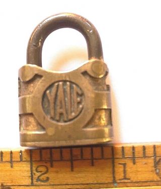 Antique Yale Y&t Miniature Padlock,  No Key
