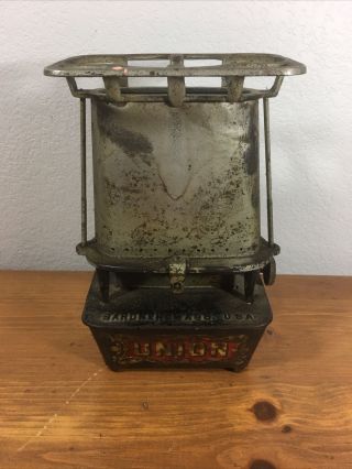 Antique “union” Sad Iron Heater - Gardner,  Mass.  Usa