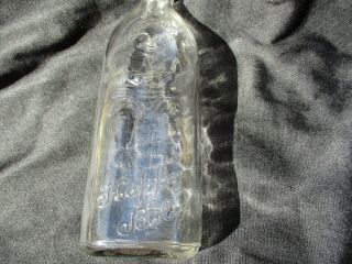 Antique " Happy Baby " Glass 8 Oz.  Infant/baby Nursing Bottle