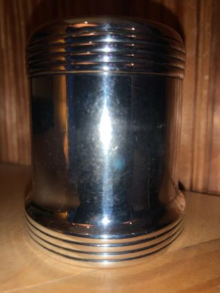 Tiffany & Co.  925 Heavy Sterling Silver Toothpick Holder Match Safe Tumbler