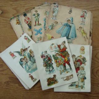 H76 - Loose Pages From Victorian Albums And Antique Scrapbooks - Diecut Scraps