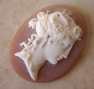 Fine Quality Antique Victorian Cameo Of Psyche Unmounted Brooch Pin Wife Of Eros