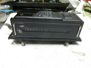 [ 6] Antique American Flyer Tender Car,  Missing 3 Axles,  All Steel,