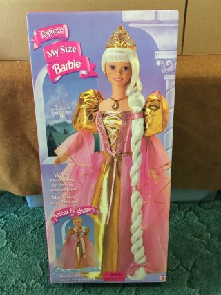 Vintage 1997 Mattel My Size Barbie " Rapunzel " (j71)