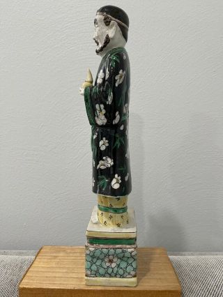 Vintage Antique Chinese Republic Famille Verte Porcelain Figurine Iron Crutch Li 2