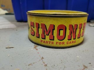 Vintage Simoniz Paste Auto Wax Tin Can