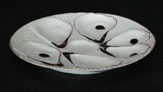 ANTIQUE Vintage LIMOGES FRANCE ? Hand Painted Porcelain China OYSTER PLATE 2