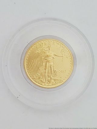 2017 1/10 Gold Eagle $5 Five Dollar U.  S.  A.  Coin American Bullion Philadelphia