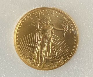 2016 1/10 Oz.  Gold American Eagle $5 Dollar Coin