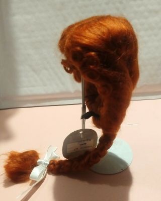 Gorgeous Auburn Mohair Doll Wig,  Org.  Box For Vintage Antique Size 11 - 12