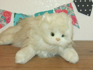 Vtg Charm Co White Persian Kitty Cat Long Fur 1987 Plush Stuffed Animal Toy 19 "