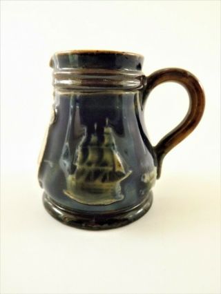 Antique Royal Doulton Stone Ware Miniature Jug With Lord Nelson Ref583/5