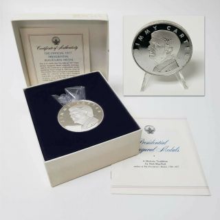 1977 Jimmy Carter Inaugural 7oz.  999 Silver Proof Medal Bullion Round Shf77jc07