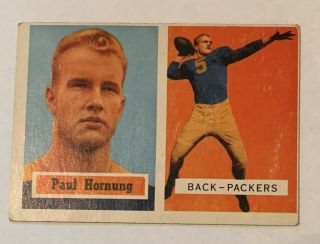 Topps 1957 Paul Hornung Rookie Card 151 This Is Not A Reprint Or A Fake