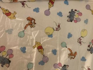 Vintage 1996 Little Bedsing Disney Winnie The Pooh Fitted Sheet For Crib 2