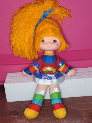 Vintage 1983 Rainbow Brite Bright 10 " Doll By Hallmark Cards Mattel Dress Ribbon
