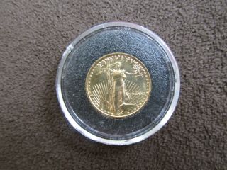 American Eagle Gold Coin 1/10 Oz.  Fine Gold 5 Dollars.  1990 Mcmxc
