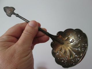 Lotus 1869 Gorham - Sterling 8 In Pea Serving Ladle - Aesthetic - Old Patina