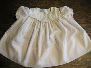 Feltman Bros.  6m? Baby Girl Dress - Pink Hand Embroider Duck W/pearl Buttons