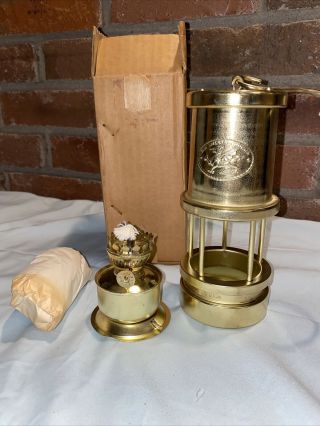 Vintage Nautical Gold Brass Oil Lantern Sir William Johns Hanger Carrier Holder