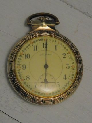 Antique Burlington Watch Co Bull Dog 14 K Gold Filled 21 Jewel 1918 Pocket Watch