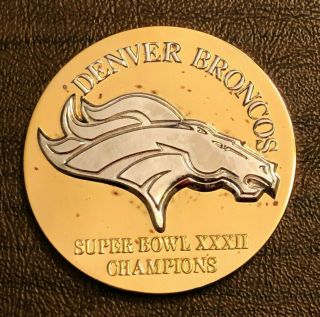 133.  5 gms.  999 Fine Silver Round,  Bowl XXXII Champions Denver Broncos 4