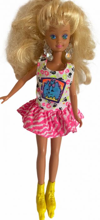 Vintage 1987 Mattel Skipper Little Sister Barbie Doll 10” Toy Clothes Skate