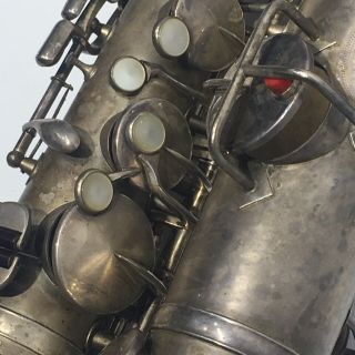 Antique 1920 ' s HN White King Alto Sax Saxophone for Repair or Restoration 2
