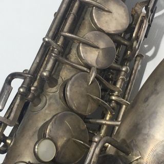 Antique 1920 ' s HN White King Alto Sax Saxophone for Repair or Restoration 3