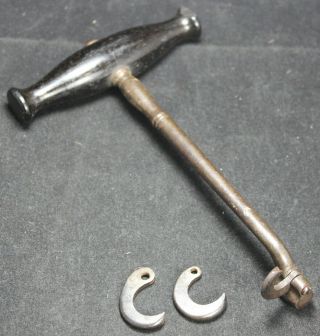 Dental Tooth Turn Key Extractor W/ Extra Hooks - Civil War Era - Vintage