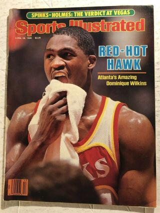 1986 Sports Illustrated Atlanta Hawks Dominique Wilkins No Label Red Hot Hawk