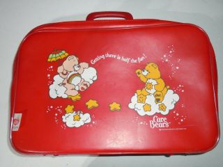 Vintage Care Bears Red Suitcase Children 