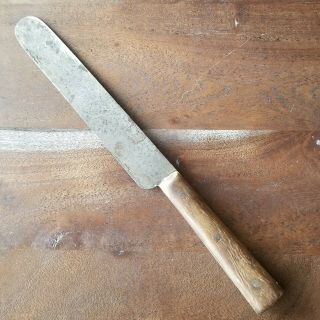 Vintage Butter Knife Wood Handle Old Civil War Era Utensil
