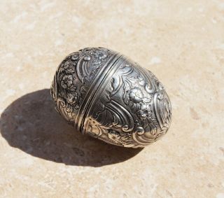 Antique Georgian Silver Large Egg Shaped Nutmeg Grater