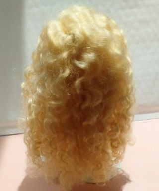 GORGEOUS Blonde MOHAIR Doll Wig,  org.  Box for Vintage or Antique Size 11 - 12 2
