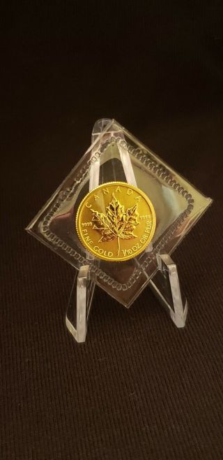 2012 1/10th Oz Canadian Gold Maple Leaf Coin.  999 Gold