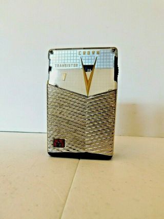 Vintage Eames Era 1950s Old Crown Antique Mid Century Modern Transistor Radio