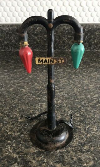 Vintage Marx Main Street Double Gooseneck Lamp For Model Railroad